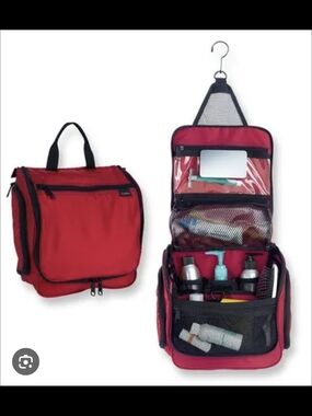 L.L. Bean Hanging Travel Toiletry Bag - Red